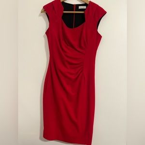 Sexy little red Calvin Klein dress.